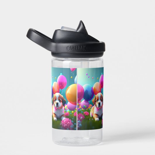 Kute puppy met ballonnen - zoet waterfles (Rechts)