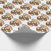 Kute puppy met bot cadeaupapier (Hoek)