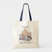 Kute puppy shar pei teddy draagt leugenachtige slo tote bag (Voorkant)