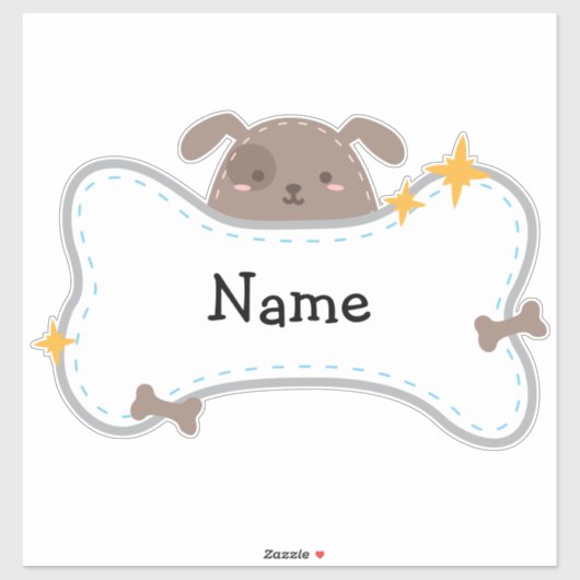 Kute Puppy  vinylsticker met aangepaste snede Sticker (Vel)