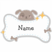 Kute Puppy  vinylsticker met aangepaste snede Sticker (Voorkant)