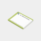 Kute push Pin van het bureau van de Homeroom-leraa Post-it® Notes (Schuin)