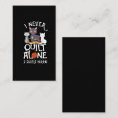 Kute quilter Cat Owner Quilling Feline Pet Lover Visitekaartje (Voorkant / Achterkant)