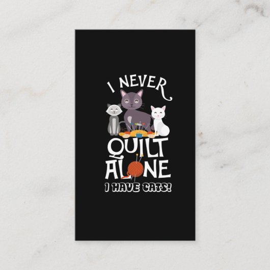 Kute quilter Cat Owner Quilling Feline Pet Lover Visitekaartje (Voorkant)