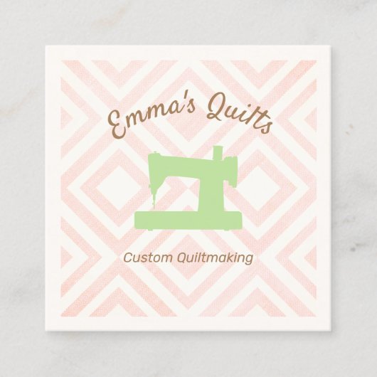 Kute quilter Pattern Sewing Machine Contactkaartje (Voorkant)