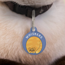 Kute Quirky Fat Oranje Cat Blue op maat