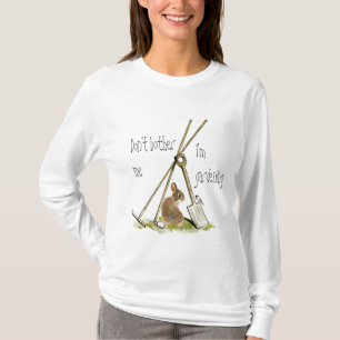 Kute Quote Gardening tools met Bunny & Bird T-shirt