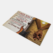 Kute Quottes Mat Gift, ik kies jullie gitarist (Schuin)