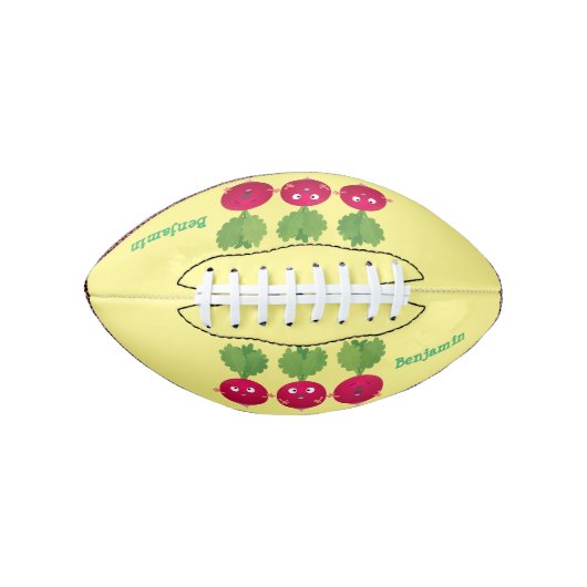 Kute radishes die trio-cartoon-groenten zingen american football (Voorkant)