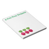 Kute radishes die trio-cartoon-groenten zingen notitieblok (Schuin)