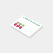 Kute radishes die trio-cartoon-groenten zingen post-it® notes (Schuin)