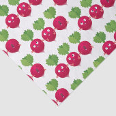 Kute radishes die trio-cartoon-groenten zingen tissuepapier (Detail)