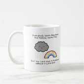 Kute Rainbow Rain Cloud Geluk Quote Koffiemok (Links)