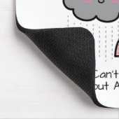 Kute Rainbow Rain Cloud Geluk Quote Muismat (Hoek)