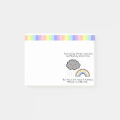 Kute Rainbow Rain Cloud Geluk Quote Post-it® Notes (Voorkant)