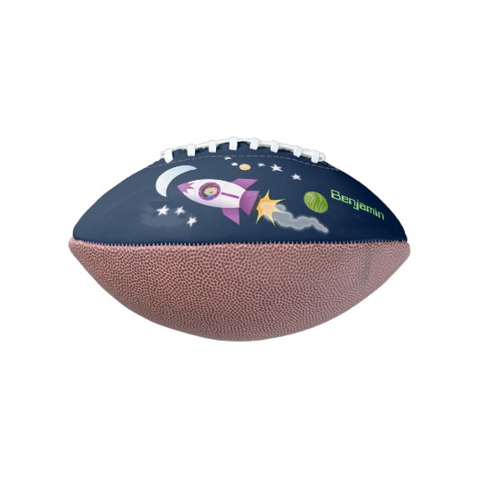 Kute raketten in de illustratie van de cartoon in  american football (Gedraaid 90)