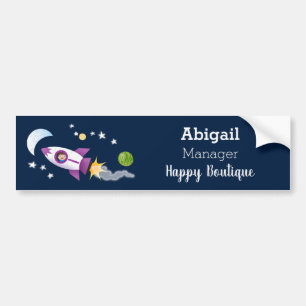 Kute raketten in de illustratie van de cartoon in bumpersticker