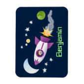 Kute raketten in de illustratie van de cartoon in  magneet (Verticaal)