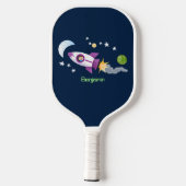 Kute raketten in de illustratie van de cartoon in  pickleball paddle (Achterkant)