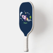 Kute raketten in de illustratie van de cartoon in  pickleball paddle (Links)