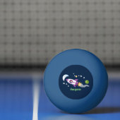 Kute raketten in de illustratie van de cartoon in  pingpongbal (Net)