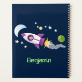Kute raketten in de illustratie van de cartoon in  planner (Achterkant)
