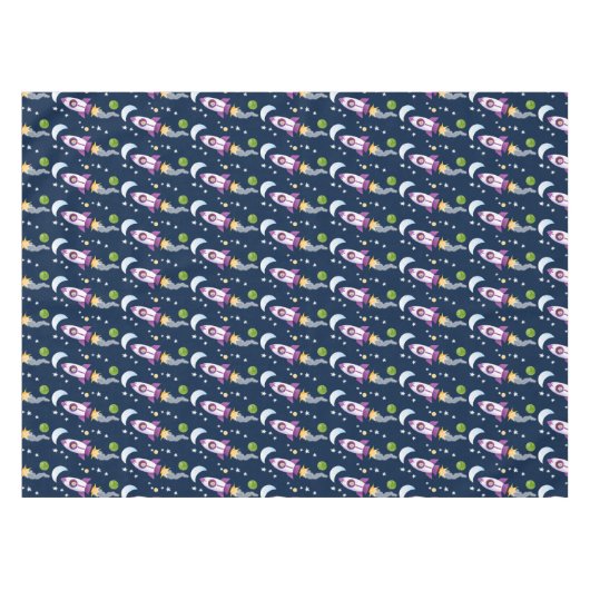 Kute raketten in de illustratie van de cartoon in tafelkleed (Voorkant (Horizontaal))