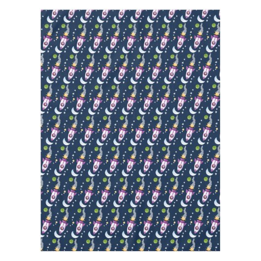 Kute raketten in de illustratie van de cartoon in tafelkleed (Voorkant)