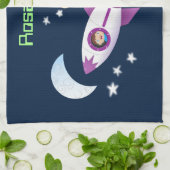 Kute raketten in de illustratie van de cartoon in  theedoek (Gevouwen)