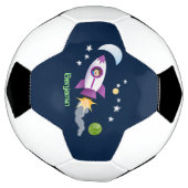 Kute raketten in de illustratie van de cartoon in  voetbal (Gedraaid)