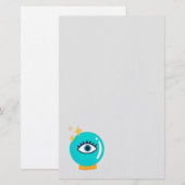 Kute rare derde oogkristalbol briefpapier (Voorkant / Achterkant)