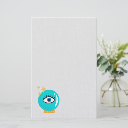 Kute rare derde oogkristalbol briefpapier (Staand voorkant)