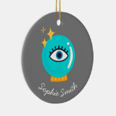 Kute rare derde oogkristalbol keramisch ornament (Rechts)