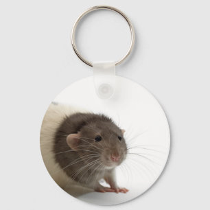 Kute Rat Close-up Sleutelhanger