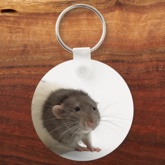 Kute Rat Close-up Sleutelhanger (Voorkant)