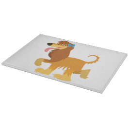 Kute Ready Cartoon Afghan Hound Cutting Board Snijplank