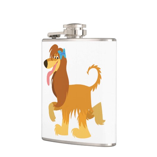 Kute Ready Cartoon Afghan Hound Hip Flask Heupfles (Links)