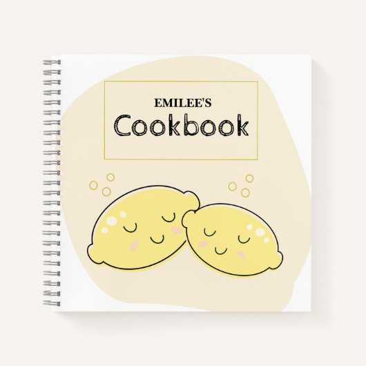 Kute recipe Book to Write (Lemons) Notitieboek (Voorkant)