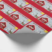 Kute Red Barn Farm Animals Birthday Wrapping Paper Cadeaupapier (Hoek)