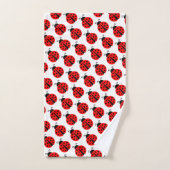 Kute red ladybug Patroestkeukenset Bad Handdoek (Handdoek)