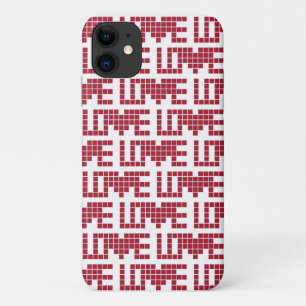Kute red love squares letts Case-Mate iPhone case