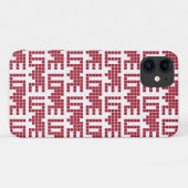Kute red love squares letts Case-Mate iPhone case (Achterkant (horizontaal))