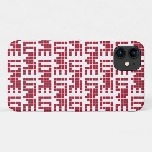 Kute red love squares letts Case-Mate iPhone case (Achterkant (horizontaal))