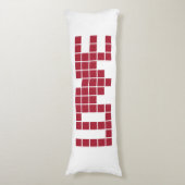 Kute red love squares letts lichaamskussen (Voorkant Verticaal)