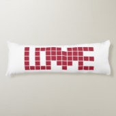 Kute red love squares letts lichaamskussen (Voorkant)