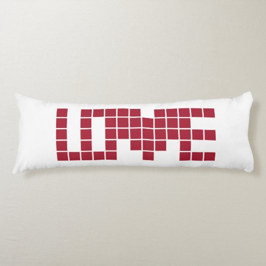 Kute red love squares letts lichaamskussen (Voorkant)