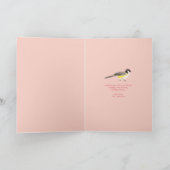 Kute red & yellow Chickadevogels Kerstboom Feestdagen Kaart (Binnen)