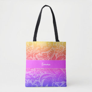 Kute  regenboogflessen botanisch tote bag