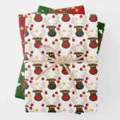 Kute Reindekerst Inpakpapier Vel (In situ)