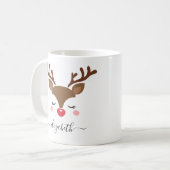 Kute Reindekerst Koffiemok (Voorkant links)